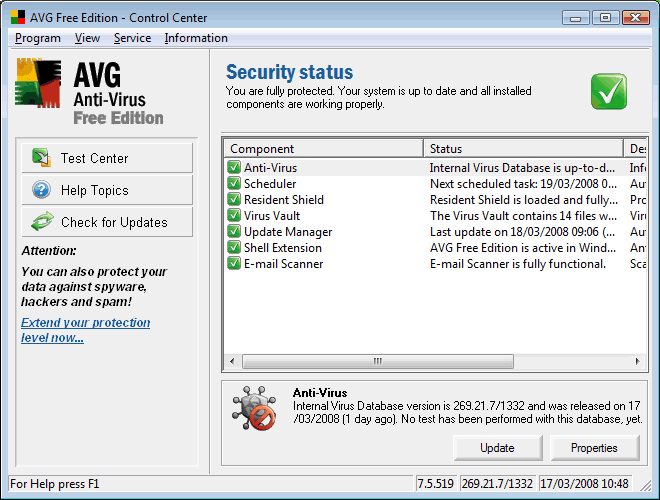 AVG Control Center