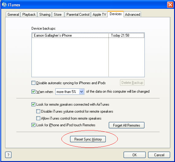 itunes-reset-sync-history